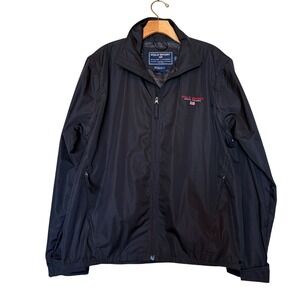 Polo Sport Ralph Lauren Mens Black Windbreaker Jacket Vest Zip Off Sleeves SZ S